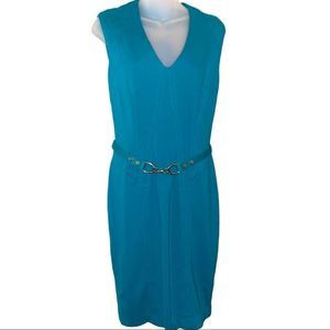 Cache Teal Midi Dress